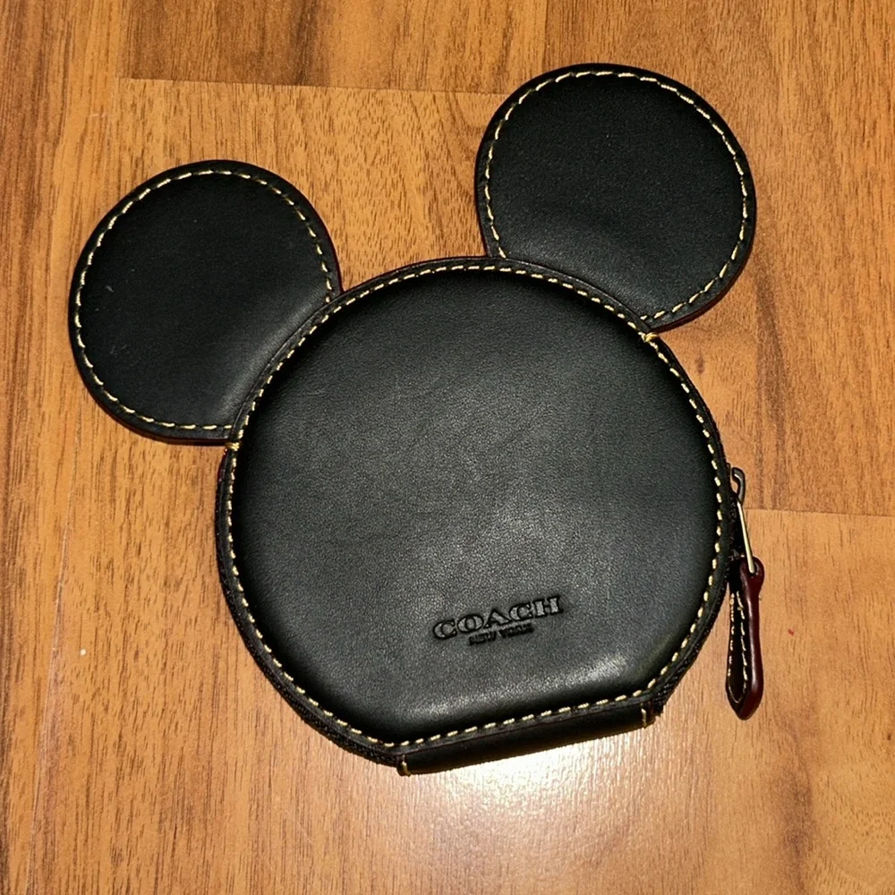 Authentic Coach Black Mickey Mouse Coin Purse